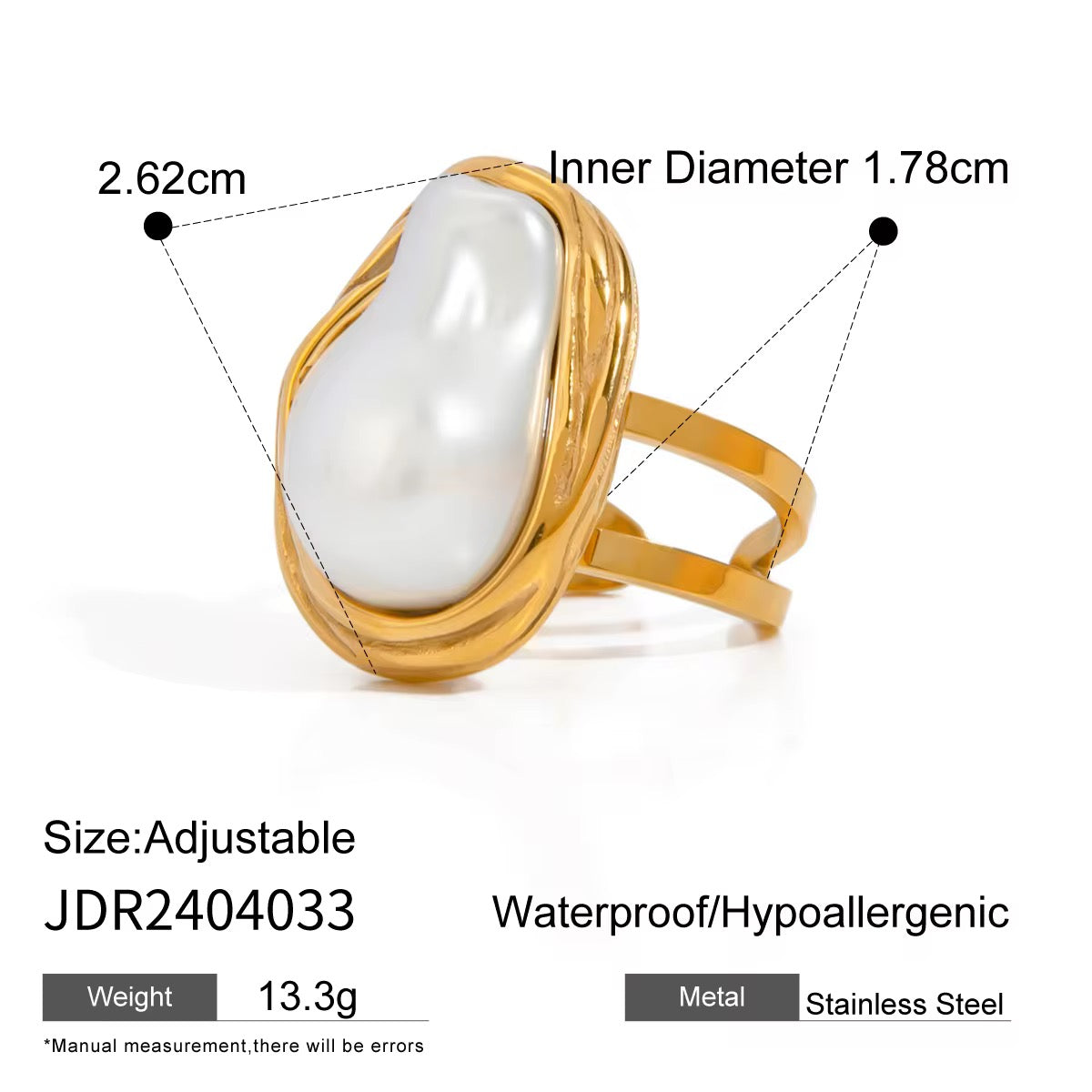 Baroque Pearl Statement Ring