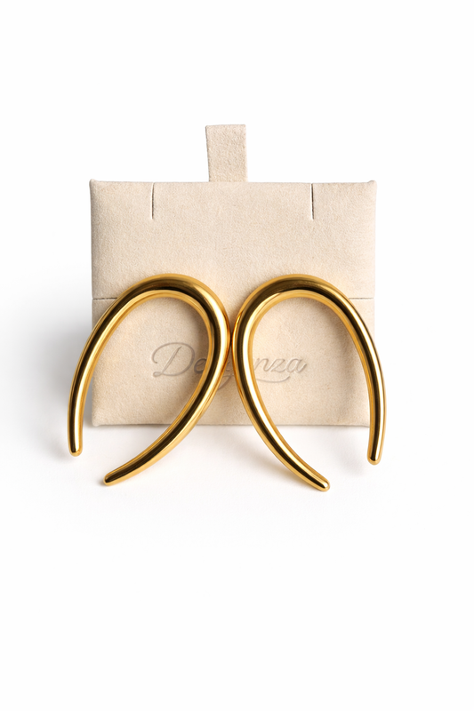 Aurora Curve Gold Earrings Bundle – Modern Sculptural Set