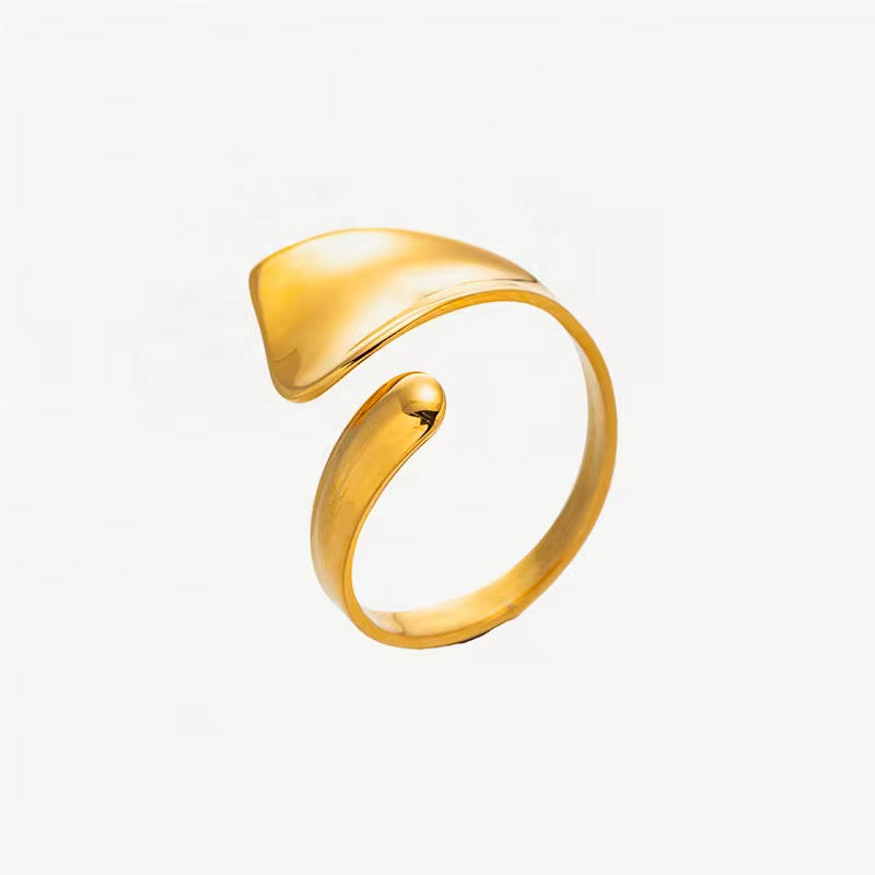 Solace Gold Wrap Ring – 18K Gold PVD Adjustable Ring