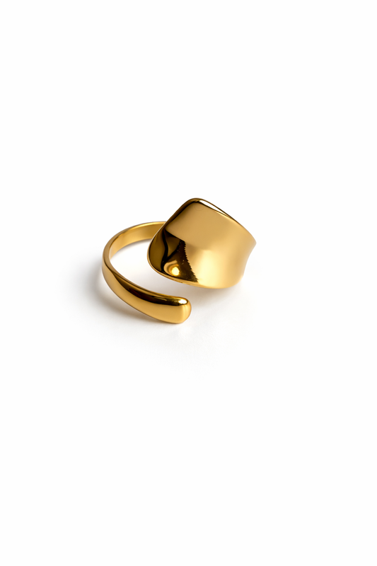 Solace Gold Wrap Ring – 18K Gold PVD Adjustable Ring