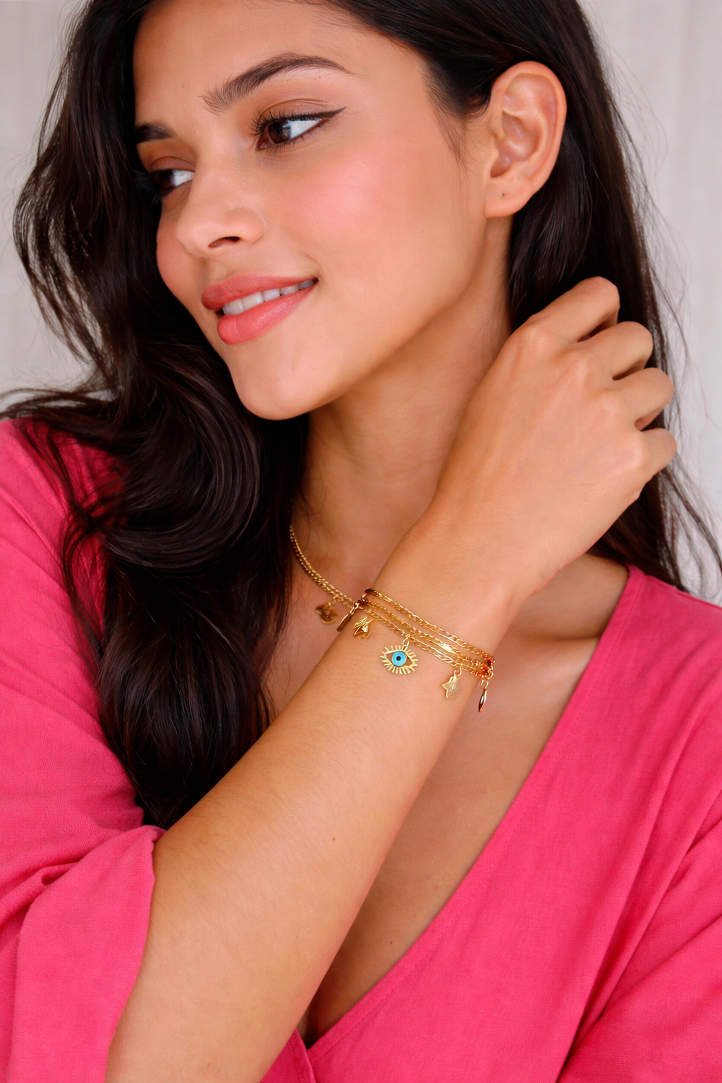 Evil Eye Radiance Set – Necklace + Bracelet (Bracelet FREE)