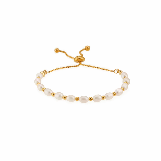 Elara Pearl Bracelet – 18K PVD Gold Plated Freshwater Pearl Bracelet