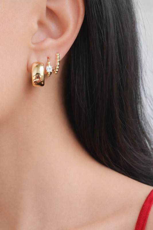 Aurelia Multi-Hoop Crystal Earrings set