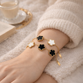 Lucky Me Clover 18K gold plated leaf Bracelet