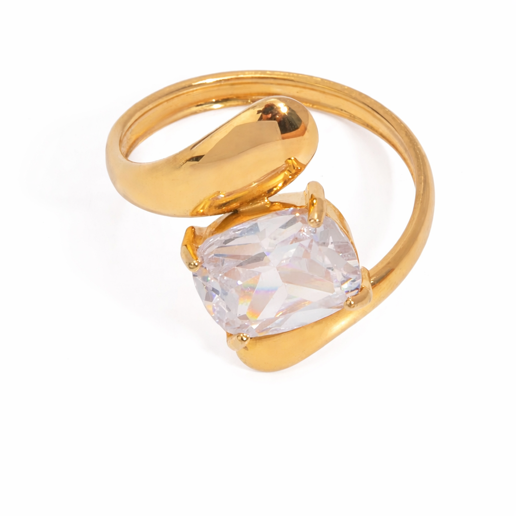 Cushion Cut Cubic Zirconia Statement Ring