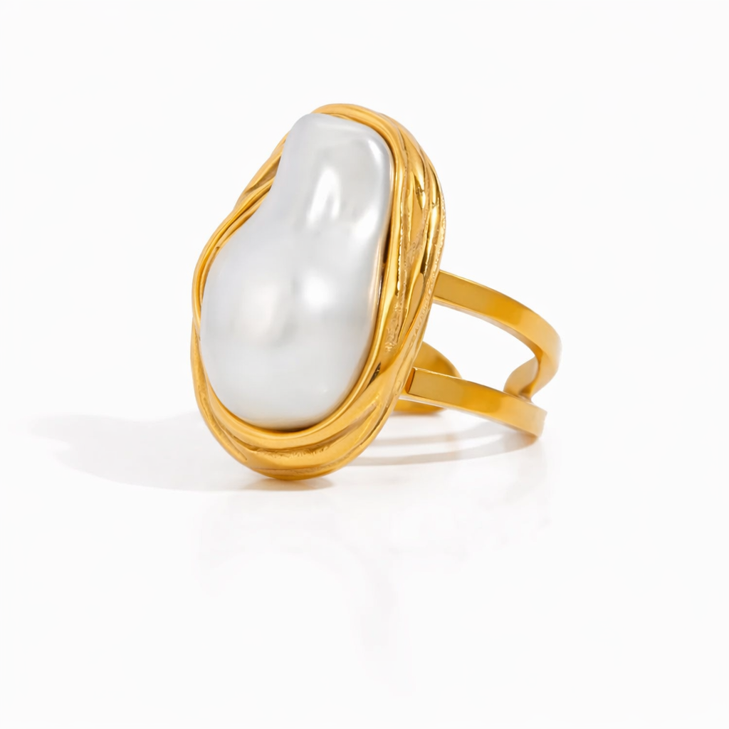 Baroque Pearl Statement Ring
