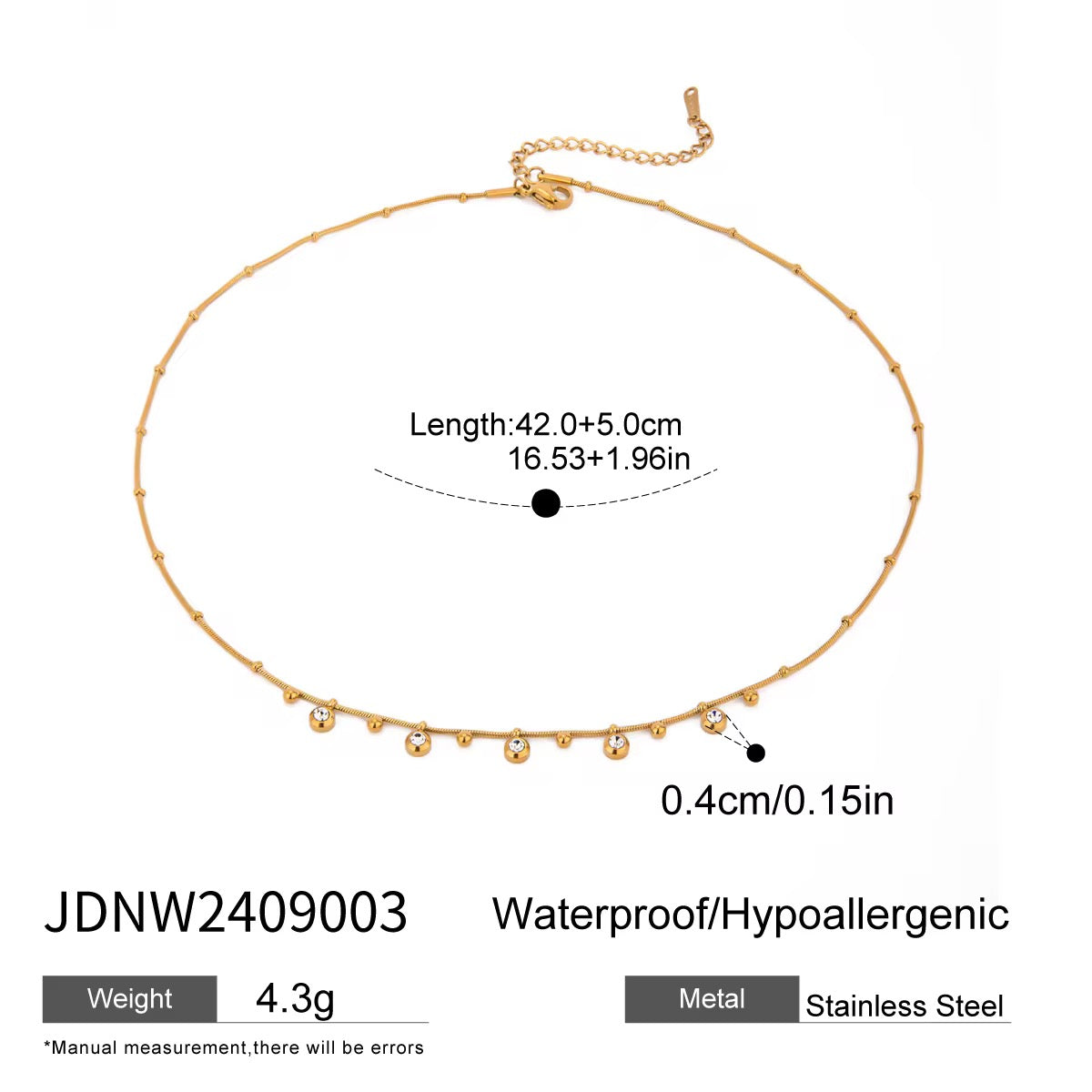 18K PVD Gold Charm Choker