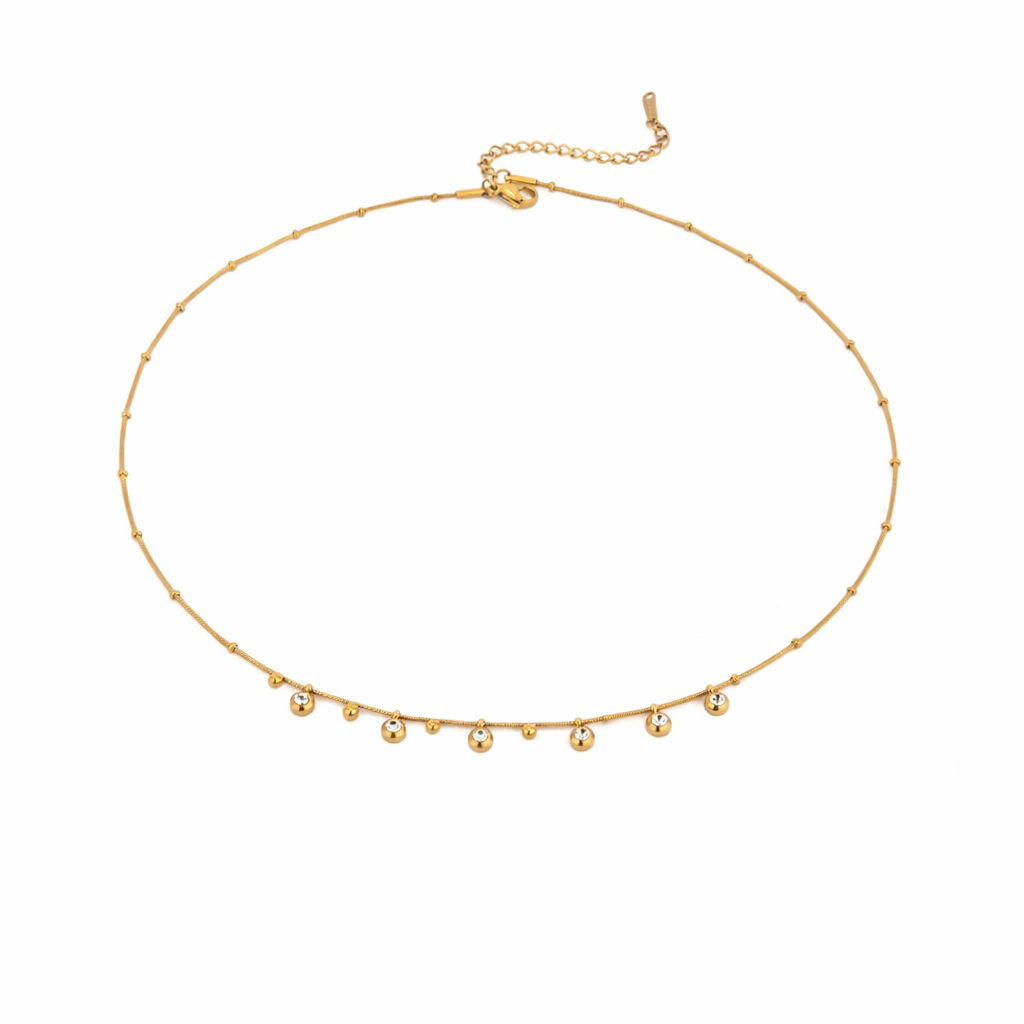 18K PVD Gold Charm Choker