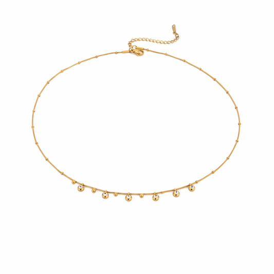 18K PVD Gold Charm Choker