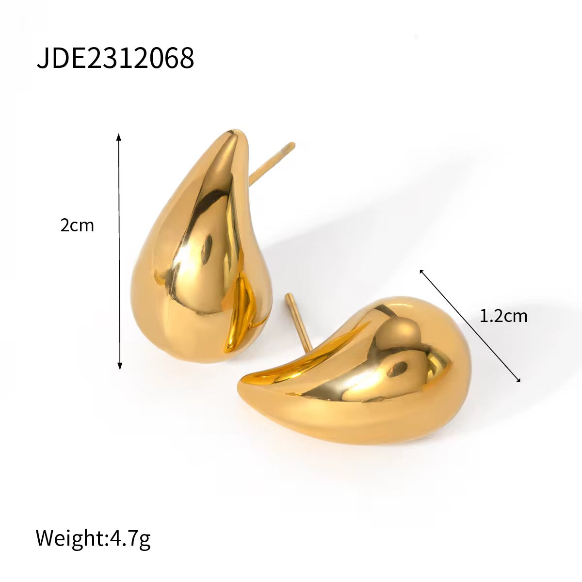 Teardrop Stud Earrings