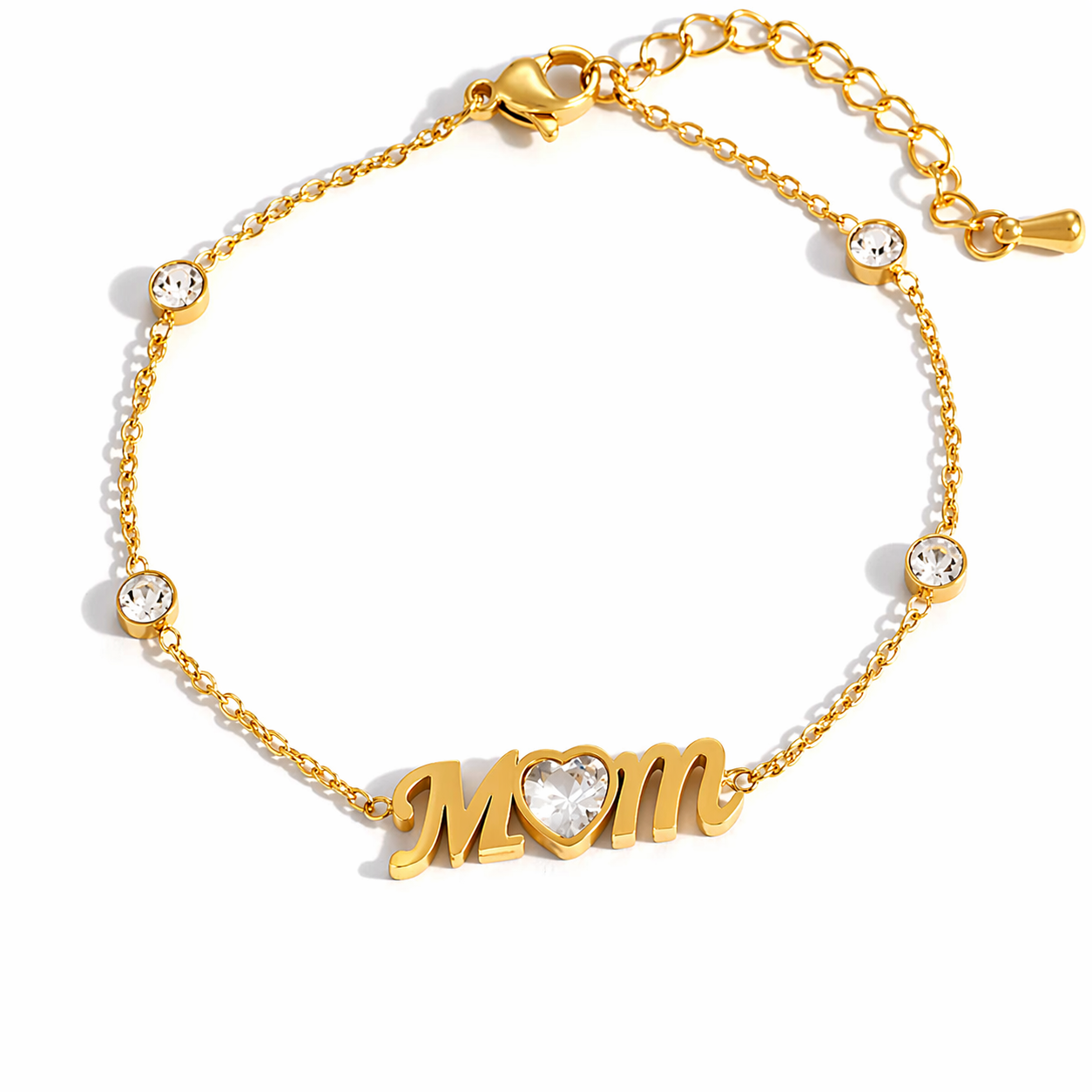 Mom Heart Gold Bracelet