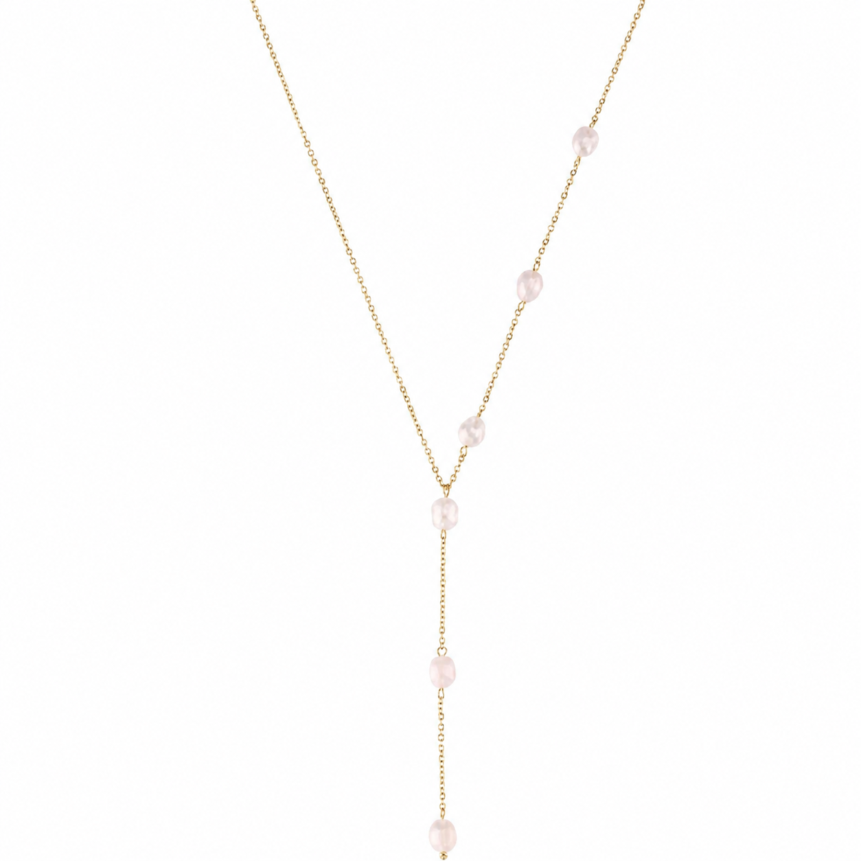 Aurora Pearl Drop Necklace – 18K PVD Gold Plated Freshwater Pearl Necklace