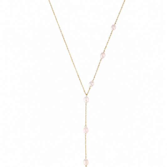 Aurora Pearl Drop Necklace – 18K PVD Gold Plated Freshwater Pearl Necklace
