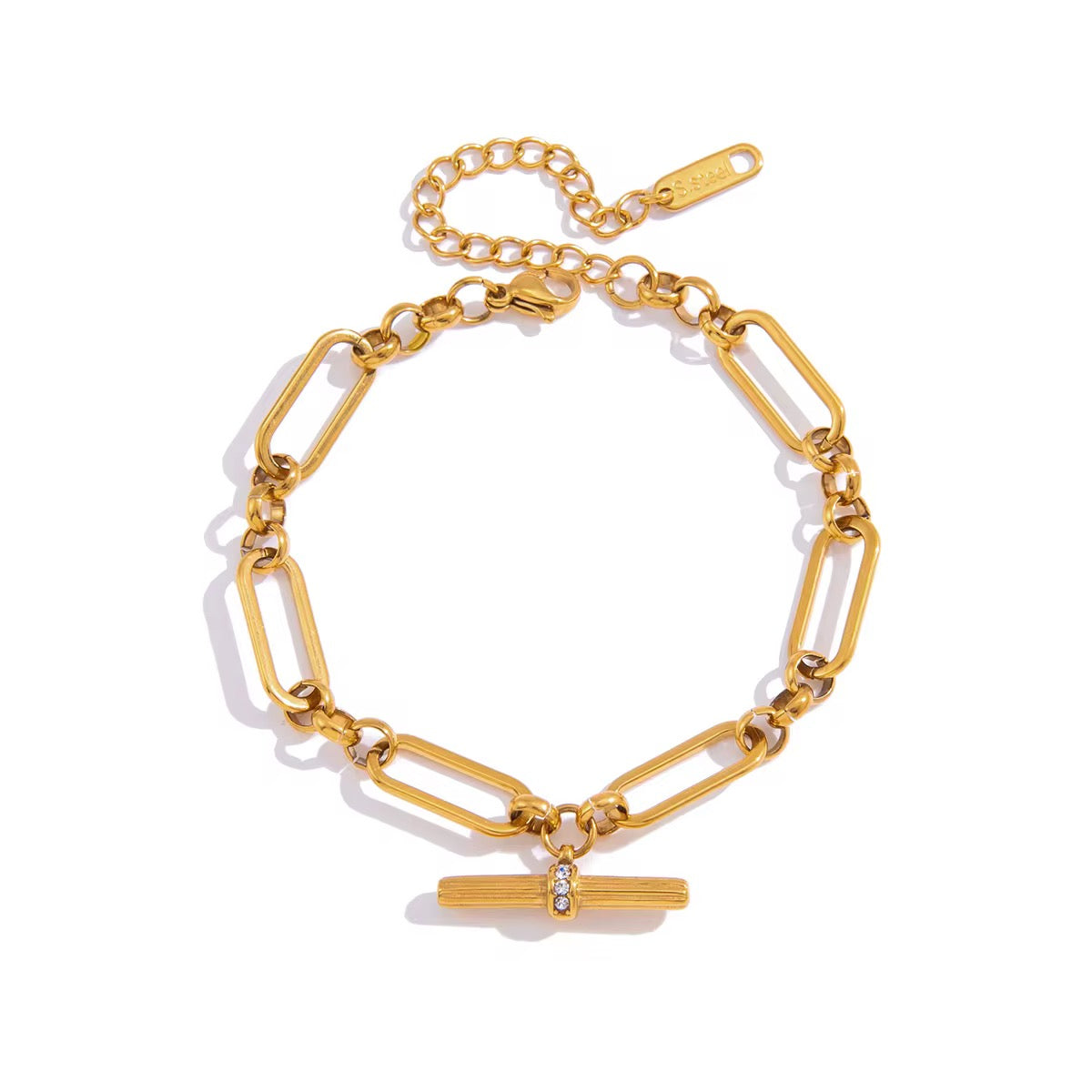 Monaco Gold Link Bracelet